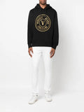 Versace Jeans Couture logo-embroidered cotton hoodie