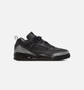 Spizike Low – Men's Basketball Shoe in Black/Black/Metallic Silver