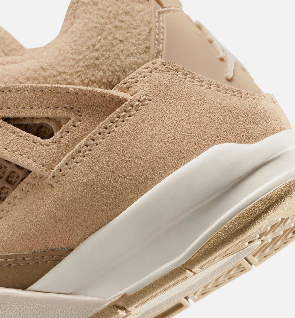 Air Jordan 4 Retro "Cozy Girl" Preschool Lifestyle Shoes – Hemp/Light Orewood Brown
