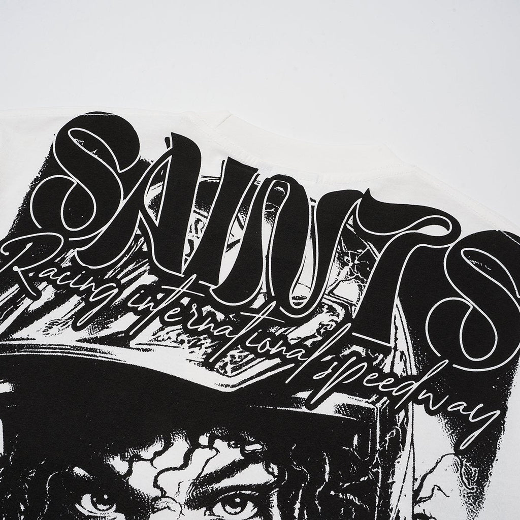 SAINT Racing Portrait Rhinestone Short-Sleeve T-Shirt