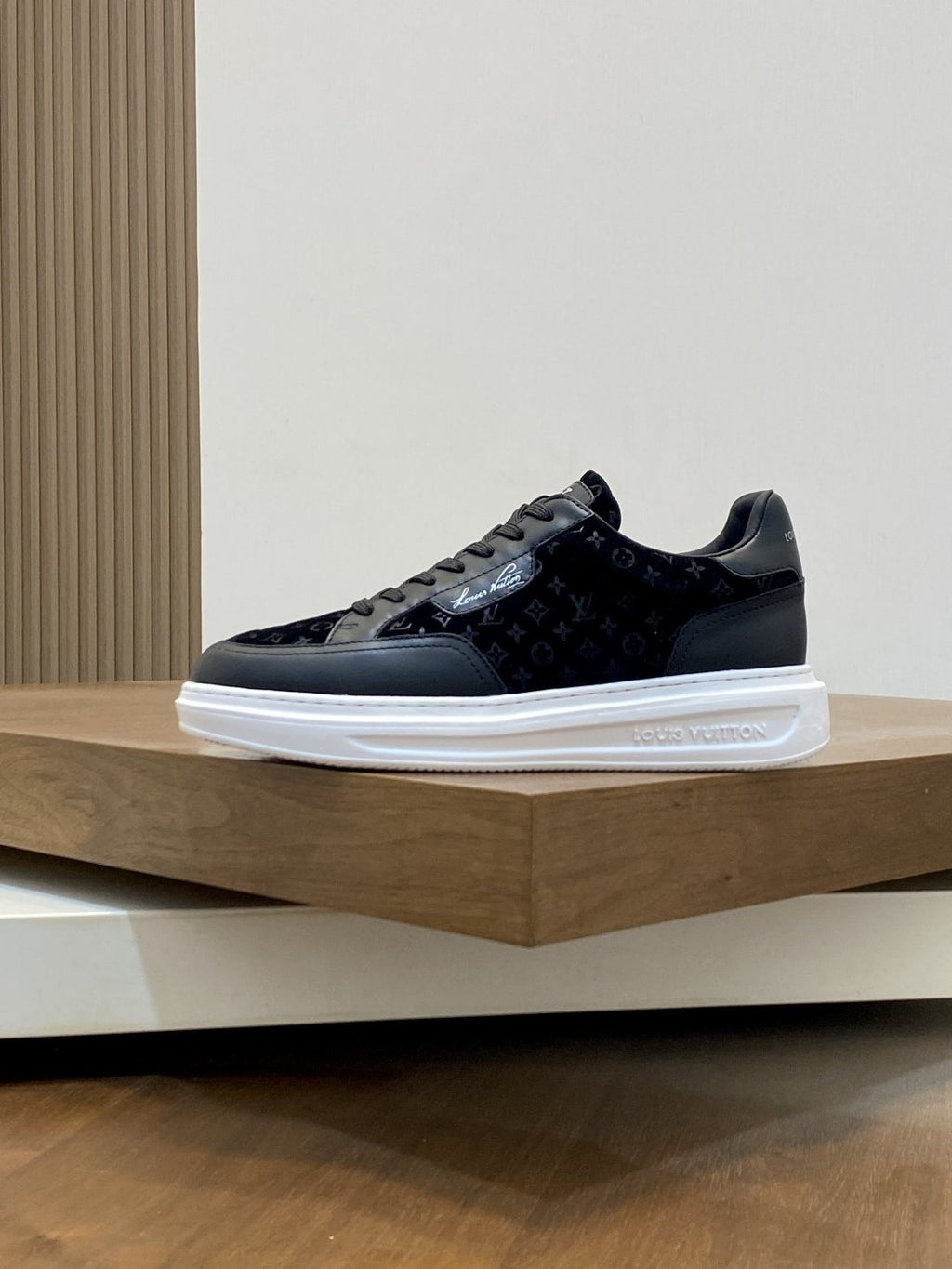 Louis Vuitton Men's Monogram Low-Top Sneakers - Lace-Up Closure