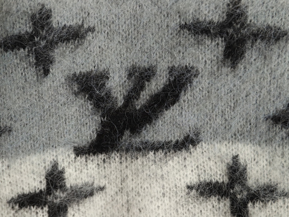 Louis Vuitton Gradient Monogram-Style V-Neck Cardigan - Gray and Black